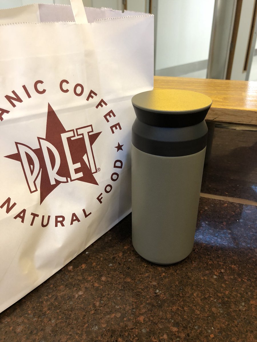Love how <a href="/Pret/">Pret</a> takes 50p off the price of their coffee if you bring your own cup - 49p for a filter coffee ☕️♻️👏