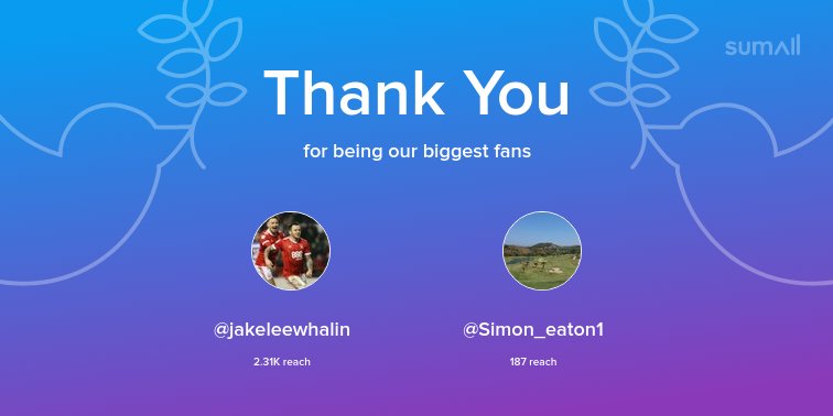 itsonly_Sian99's tweet photo. Our biggest fans this week: @jakeleewhalin, @Simon_eaton1. Thank you! via https://t.co/8XkUPlo0Ne https://t.co/pz6dSPnRgg