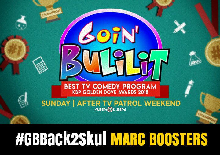 Join us today on Twitter and tweet using <a href="/REALGoinBulilit/">Goin' Bulilit</a>'s official episode hashtag #GBBack2Skul. Add "MARC BOOSTERS" to tweet for <a href="/marco_pingol/">Marco Pingol</a>. 😊💻📱
