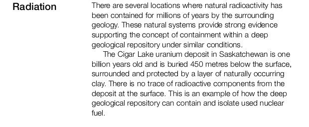  MITO 31: «Un almacén geológico profundo de residuos nucleares no permanecerá intacto 10.000 años» REALIDAD: La evidencia científica demuestra que existen lugares inalterables durante millones de años (necesitamos 10K) capaces de contener la radiactividad todo ese tiempo.
