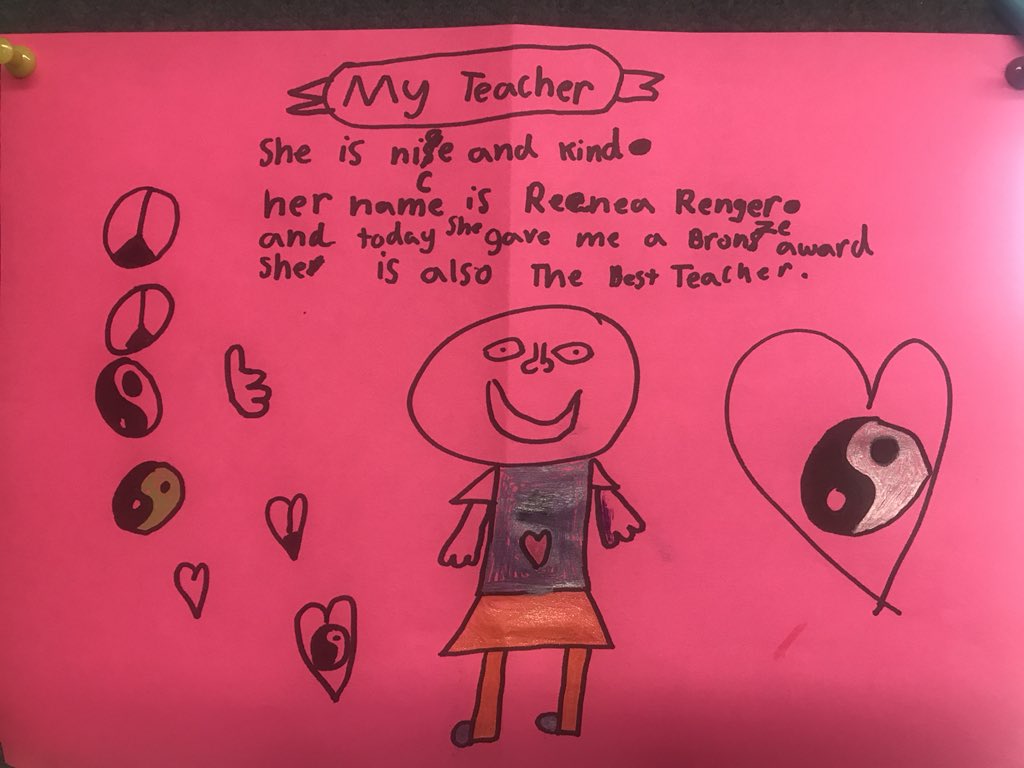 MrsRegner's tweet photo. Perks of teaching...random cards and letters from beautiful kids ❣️ #TeacherLife #year2 #PKPS #love #kids https://t.co/S23LeAqTK7