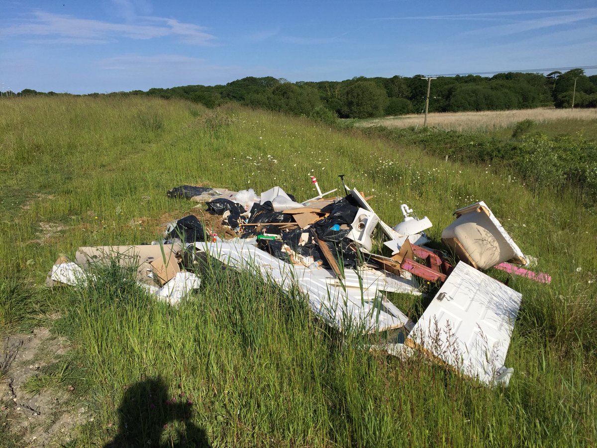 If the good people of Weymouth wondered what happened to the property they had removed by the cowboys they employed, I can tell you! It’s scattered over the land next to the park and ride, wonderful