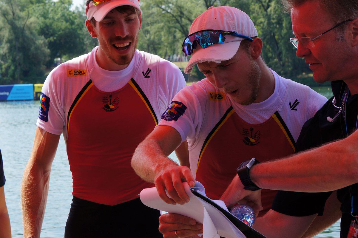 WorldRowing's tweet photo. When you have to check the results just to be sure. #belgium #lightweightdouble https://t.co/TUVMLWCV2h