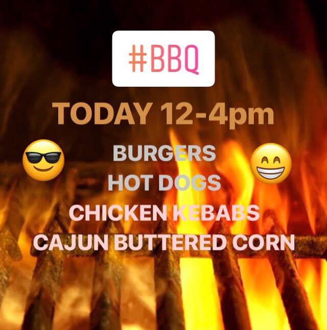 Get on it folks #bbq today #sun in the #garden #goodtimes 😊🤤 #food #grilledfood #bbqfood #burgers #hotdogs #chickenkebabs #buttereredcorn