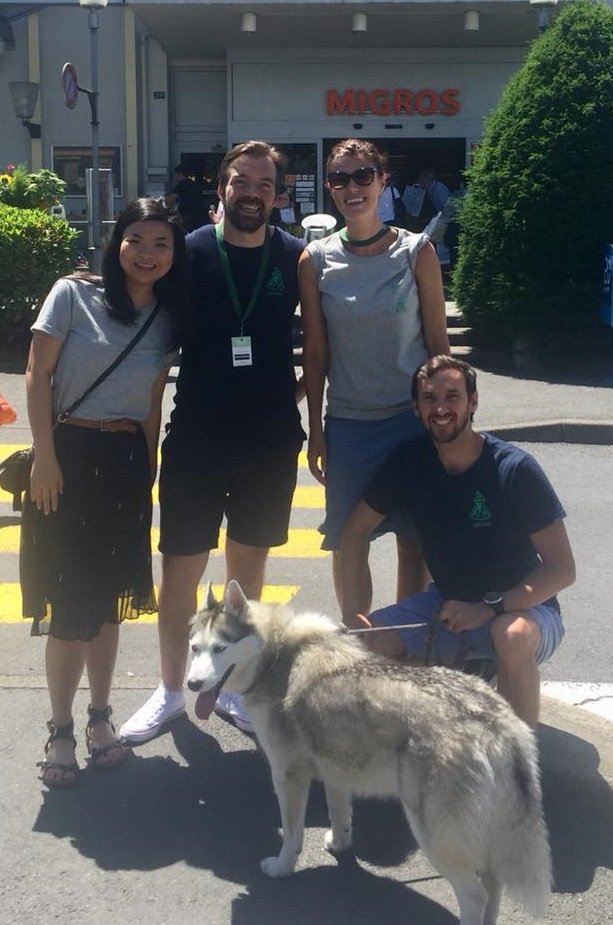 Jernej's tweet image. #swfintechgva tribute to our beloved partners @migros