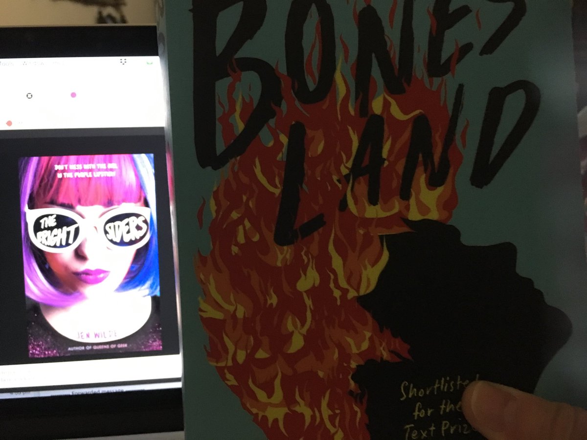 BespokeShespoke's tweet photo. #Bonesland #BrendanLawley #textprizeshortlist2017 & #TheBrightsiders #JenWilde (digital arc) up next with #ABCRhi https://t.co/Lcs9Dnc4BP