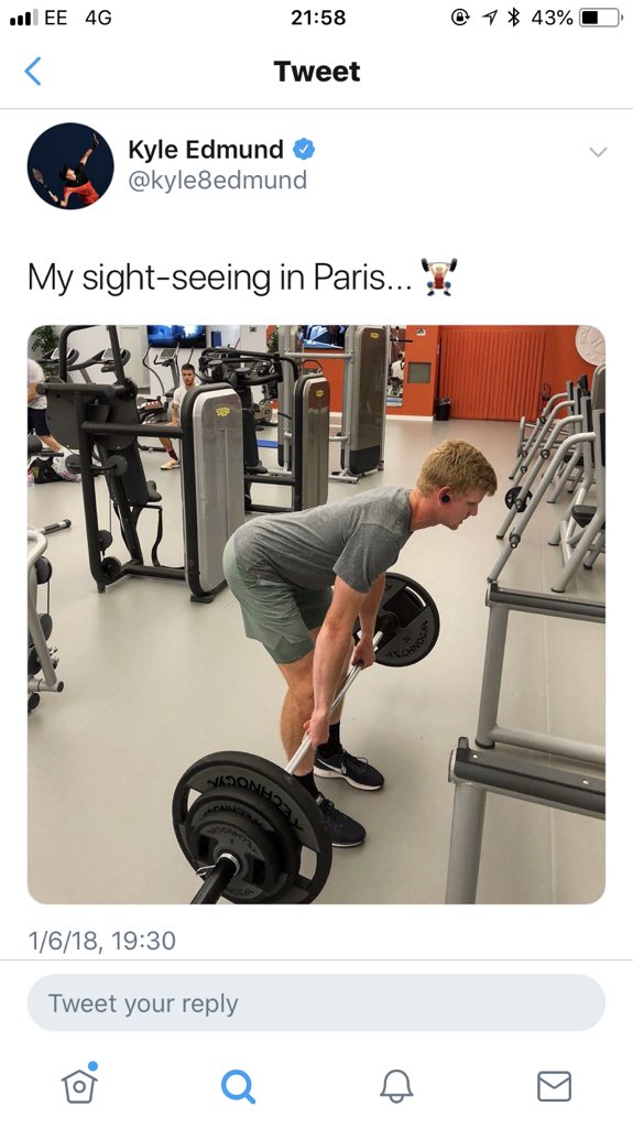 MarkBeefTaylor's tweet image. This guy is shifting tin to make himself stronger and more robust BETWEEN matches at the French Open!! No excuses are now accepted that we can’t get stronger during the season.. great job @kyle8edmund and Prangers!