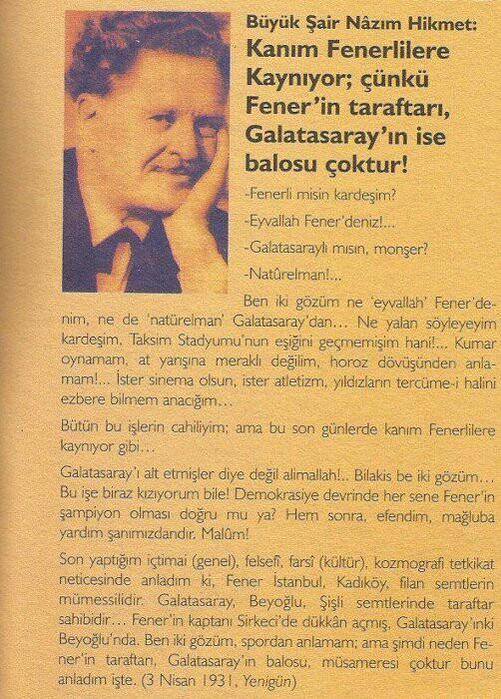 Günün anlam ve önemine binaen şunu da buraya bırakayım #NazımHikmet