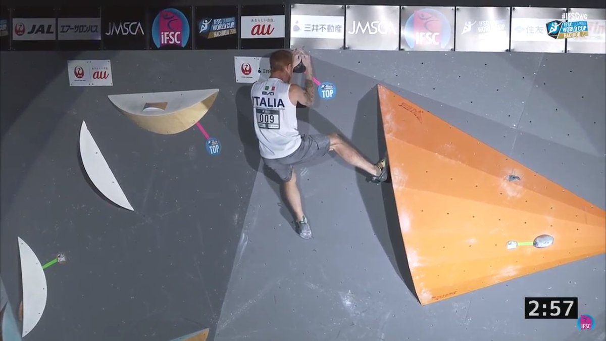 ifsclimbing's tweet image. First #IFSCwc podium for Gabriele Moroni since Eindhoven 2009 and it&apos;s Gold as he flashed M4! Congrats!