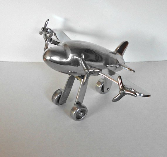 Vintage Aluminum 4 Propeller Airplane Desktop Table Art Decor etsy.me/2xGfcMY via @Etsy #a4team #deskdecor #fathersday #giftforhim #uniquegifts #giftsunder100 #conversationpiece