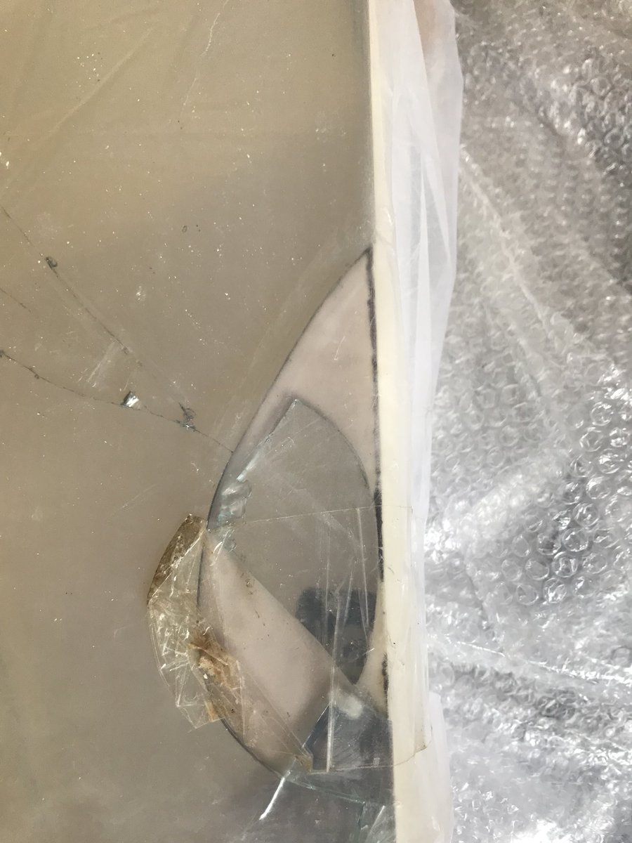 OufiRoarful's tweet photo. Bathroom cabinet delivered by @Pepperfry - glass shattered! @Pepperfry not taking responsibility for their crap product sale. No refund. No replacement. As out of their “7 day” return replacement policy. @Consumer2Court @UfterYou #consumerharassment https://t.co/b2fuAhbnMU