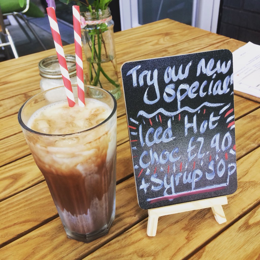 KKArnosVale's tweet photo. Try our new special! Iced Hot Chocolate - A cool twist on the winter classic! ❄️❄️❄️❄️ Vegan option also available! 
#hotchocolate #bristoldrinks #bristolsummer #cafe #bristolcafe #vegan https://t.co/I7Xyvvyc0F