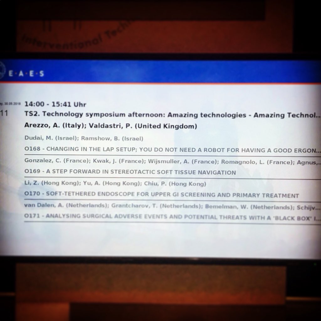 cristiansgcab's tweet photo. Very grateful of have been selected among but of 100 proposals for present our results in #stereotacticnavigation for #pelvicsurgery in the session of #amazingtechnologies of #eaes2018 @ London, United Kingdom https://t.co/03L0omcZm9