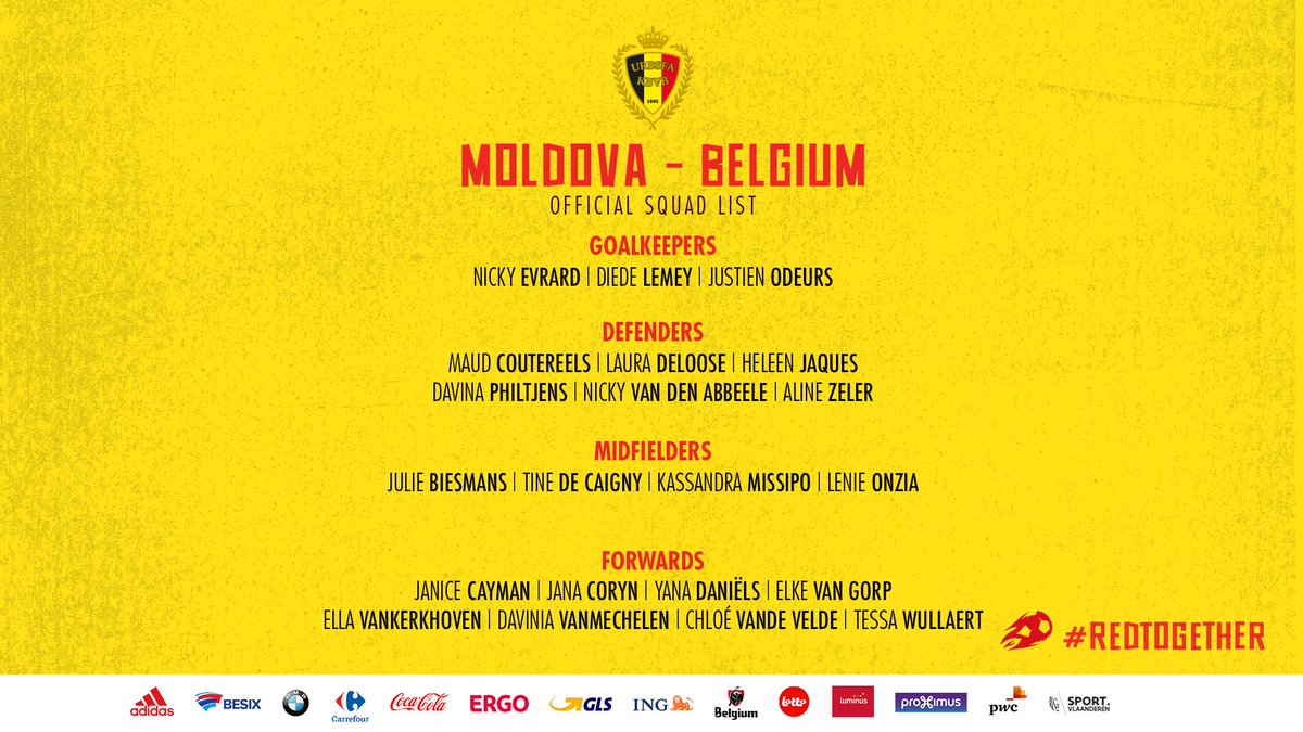 BelRedFlames's tweet photo. 📝 SQUAD LIST ! 🔥⚽️ 🇲🇩🆚🇧🇪
📅 10/6
🏟️ Chisinau

@fifawwc #FlameTime
#MDABEL #FIFAWWC
#REDTOGETHER https://t.co/oTUwnNk0Ga