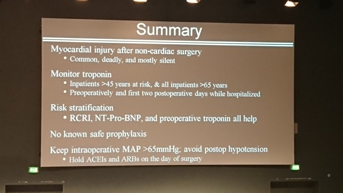 jubius's tweet photo. Extremely interesting and inspiring talk on MINS by @OutcomesRC. I'm looking forward to discussing this with the cardiologists back home and hopefully improve our protocols! #EA18 https://t.co/983RDkvloe
