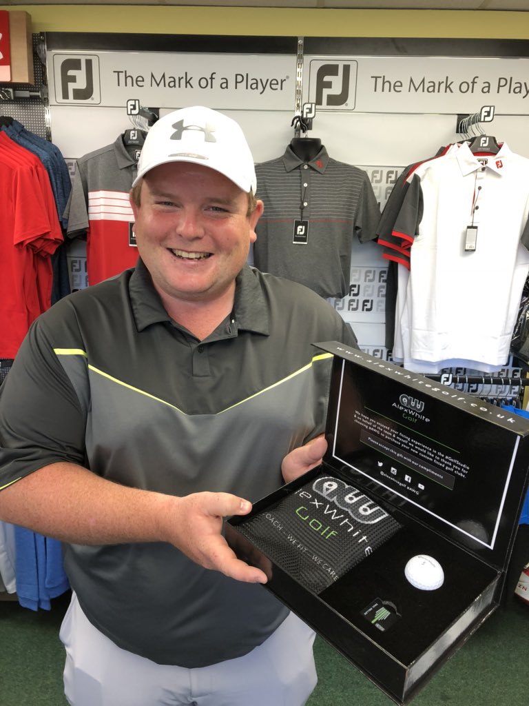 alexwhitegolf's tweet photo. A very happy @Paul430Scfc collecting his personalised #AWG thank-you gift box after getting custom fitted in the #GolfStudio for his new @TaylorMadeTour #M4 fwy &amp; hyb a few wks back #ShopLocal #ThankYouGift #CustomerService #PGAPro #FittingExperience @ForemostGRIP @MarkL_YOBGolf https://t.co/1e09lt21Bp