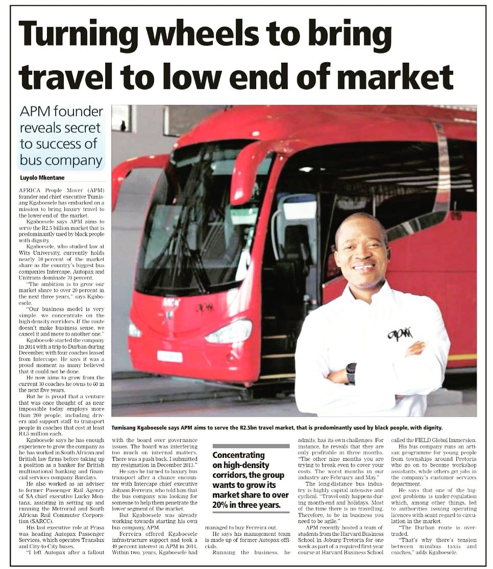 TumiKgabo's tweet photo. All we ask for, is a stable business environment which is properly regulated and underpinned by safety and security. Then you'll see what entrepreneurs are capable off @DoTransport @PresidencyZA #thumamina #proudlysouthafrican #apmbus https://t.co/I8MS6Z5HAD