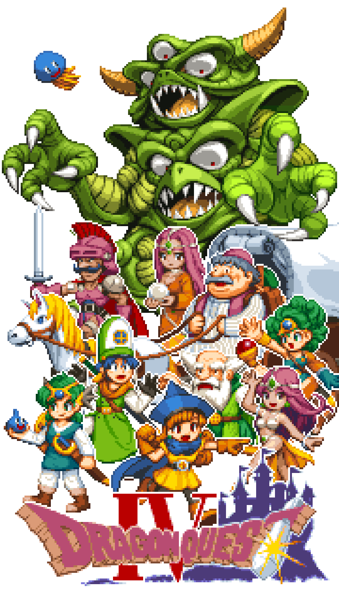 ファミコン 優しい ドット画】1990 ドラゴンクエストⅣ ファミコン 優しい ドット画】1990 ドラゴンクエストⅣ