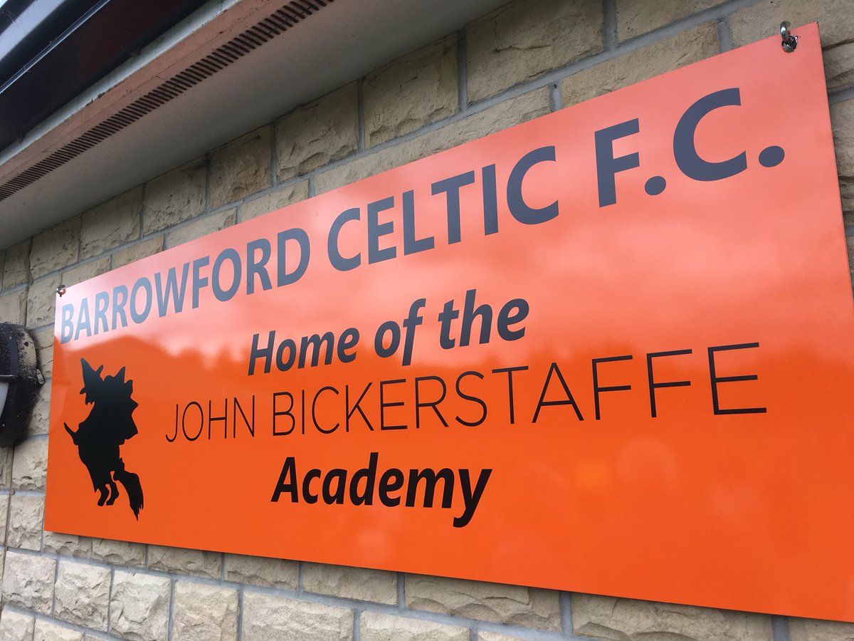 Many thanks to the family of former manager and founder of our academy John Bickerstaffe who joined us today to unveil The John Bickerstaffe Academy sign in memory of him.
