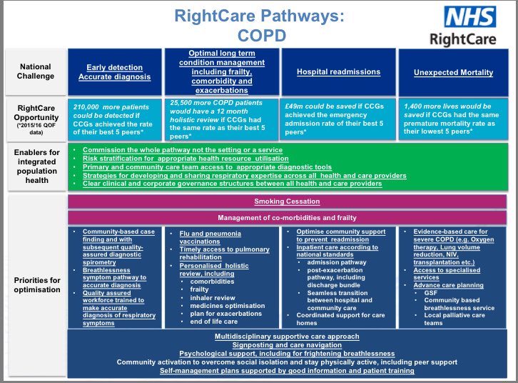 Has your #COPD patient:

🔹Had Flu Jab?
🔹Stopped smoking?
🔹Optimised inhaled therapy?
🔹Done #PulmonaryRehabilitation?
🔹Been referred for #NIV Ax?

We all need a pathway approach identifying when all of these components should be offered

Lots of info: england.nhs.uk/rightcare/wp-c…
