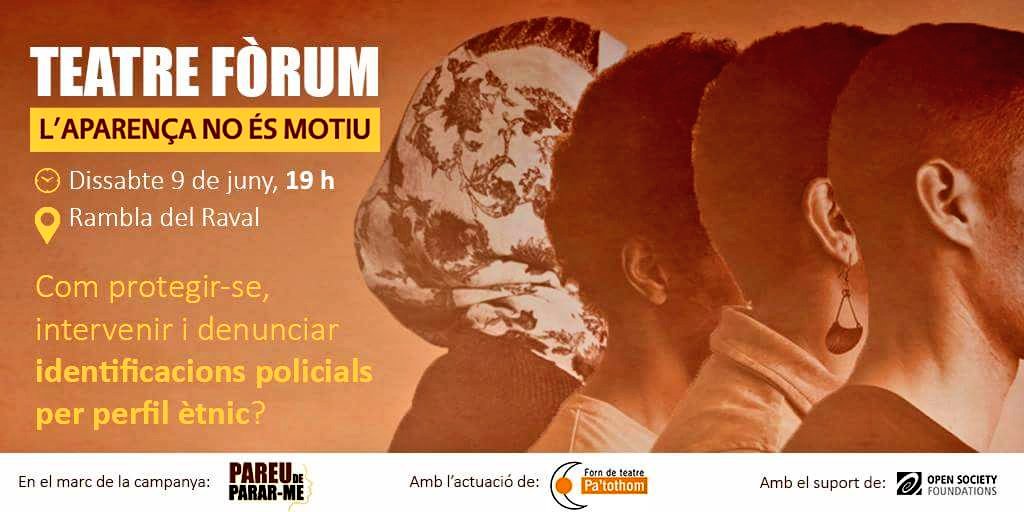 SOSRacis's tweet photo. 9/6 🕖
📍Rbla. Raval

✔Concert #IFSAN, rumba amaziga
✔Obra "Sense remitent" @patothom 
✔Recomanacions per afrontar i intervenir en parades policials racistes
✔Parlaments comunitats afectades
✔Concert #RosaSanchez, cantautora xls #ddhh 

+ info:
https://t.co/g6xpQvq157 https://t.co/AZxA5GIA95
