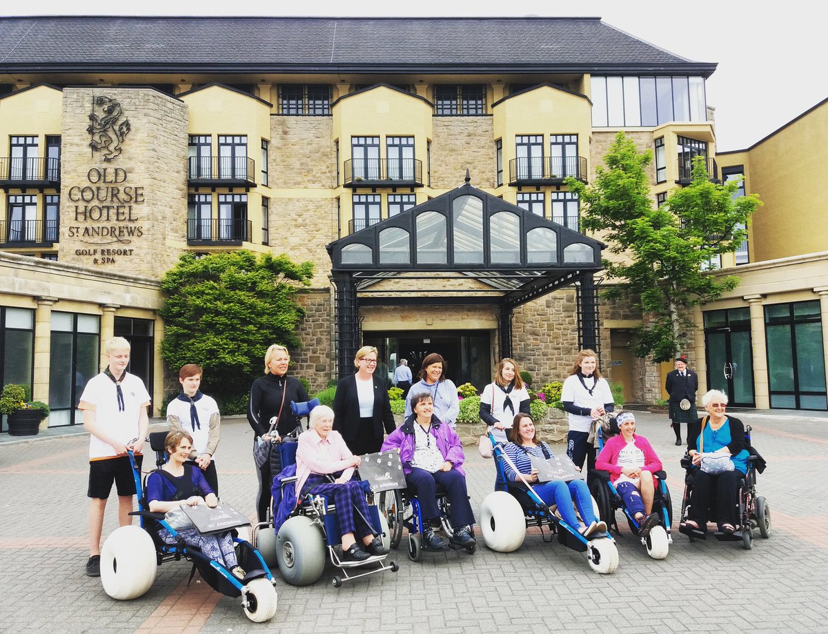 feesoot's tweet photo. More pics from today's launch of St Andrews beach wheelchairs. @tourismstandrew @hamishcharity https://t.co/6h6ZgD8uer