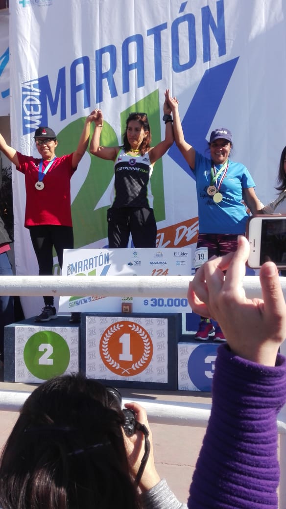 Destacamos y felicitamos a nuestra corredora Monica Alvarez la cual obtuvo Tercer Lugar en su categoria en la Media Maraton San Antonio <a href="/EspirituRunners/">Espiritu Runners</a> <a href="/Municasablanca/">Municipalidad de Casablanca</a> @DiarioElEspejo #cadaañosomosmas