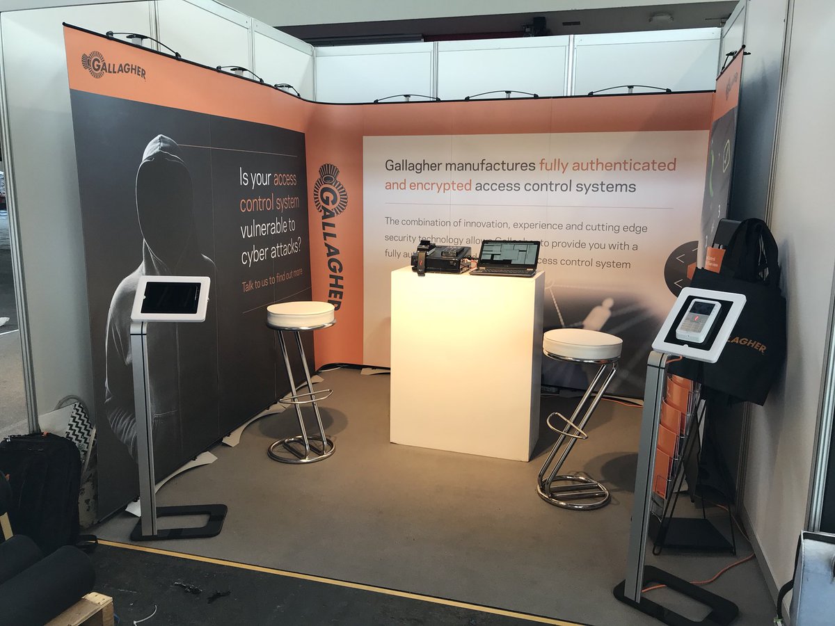 GallagherSecure's tweet photo. We’re all set up &amp; ready to go for #Money2020.

Our CIO, Steve Bell, will be on the #FIDOAlliance stand and we have our own stand (H33) showcasing the range of Gallagher mobile technology l.

We look forward to seeing you all at the biggest fintech show in Europe. https://t.co/TXAyqibsuH