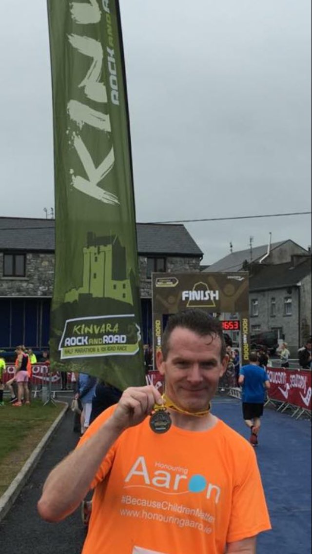 Honouringaaron1's tweet photo. Congratulations Michael on completing the Kinvara Half Marathon, yesterday June 2nd 2018. You're an inspiration to keep running to remember your nephew Aaron 🎈🎈🎈#honouringaaron #Becausechildrenmatter @ilovelimerick @Honouringaaron1 @richanthon @ilovelimerick @thisislimerick https://t.co/lkw61MVwL3