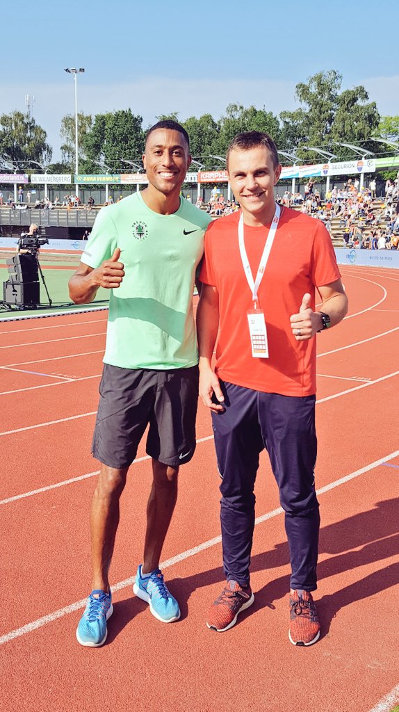 1:45.09.. I think I just ran the fastest time by a European this year and I'm the fastest 30 year old in the world! Haha.. I love this game! #OsagieBoom #Hengelo #FBKGames