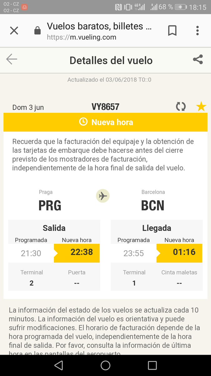 alebrero's tweet photo. Es una broma? Cuantos vuelos más tenéis que retrasar para quedaros sin pasajeros? Gracias @vueling https://t.co/oKPFnSX7ch