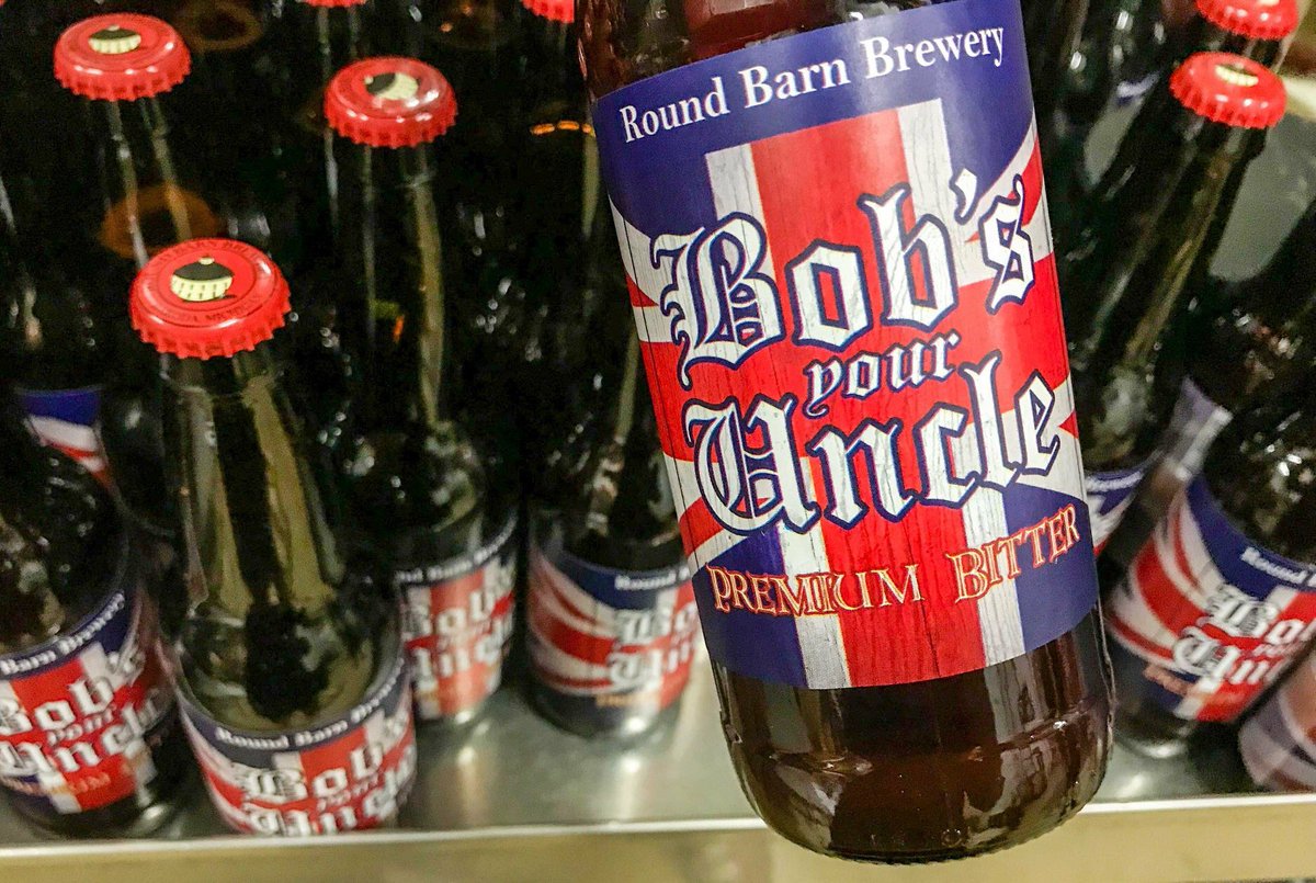 RoundBarnBrews's tweet photo. Three more days until Bob's Your Uncle is officially here! If your name is Bob we will give you your first pint for $1! Do you know a Bob? Tag them! #roundbarnbrewery #publichouse #goodbeer #craftbeer #craftbrew #brewery #michiganbeer #bobsyouruncle #englishbitter https://t.co/ktxn4iDJdt