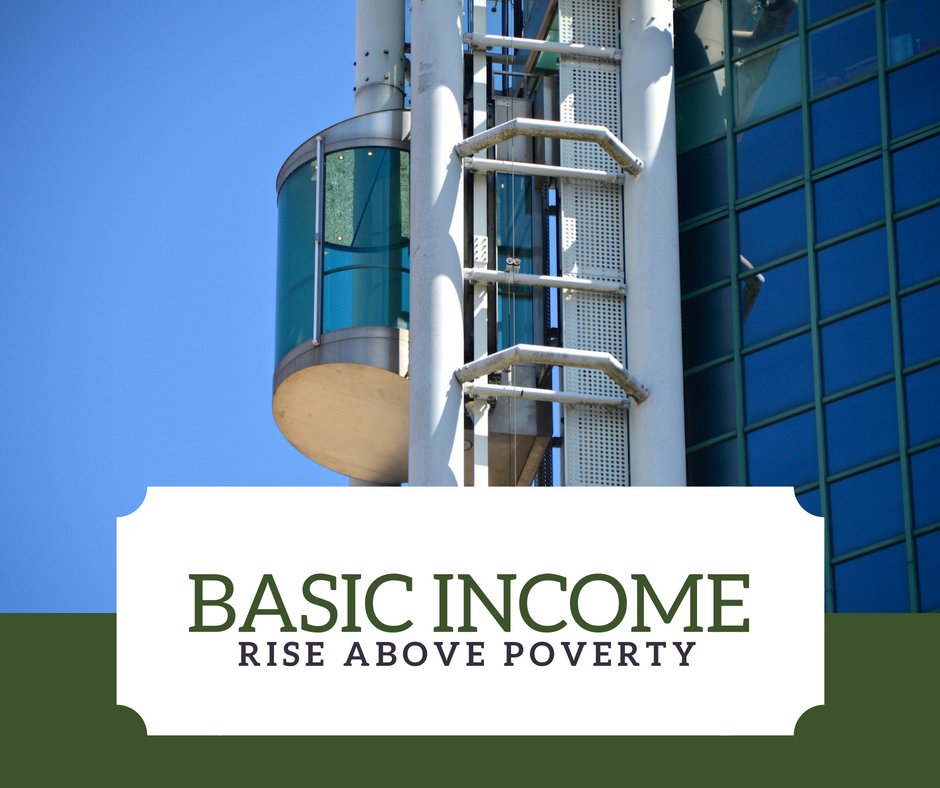 scottsantens's tweet photo. Basic income is not a handup or a handout. It's an elevator. It's a rising floor above the quicksand of poverty so we can all stand on our own feet and build our lives on stable ground free of poverty. Building requires a foundation and materials with which to build, not nothing. https://t.co/LPmfc4vLje