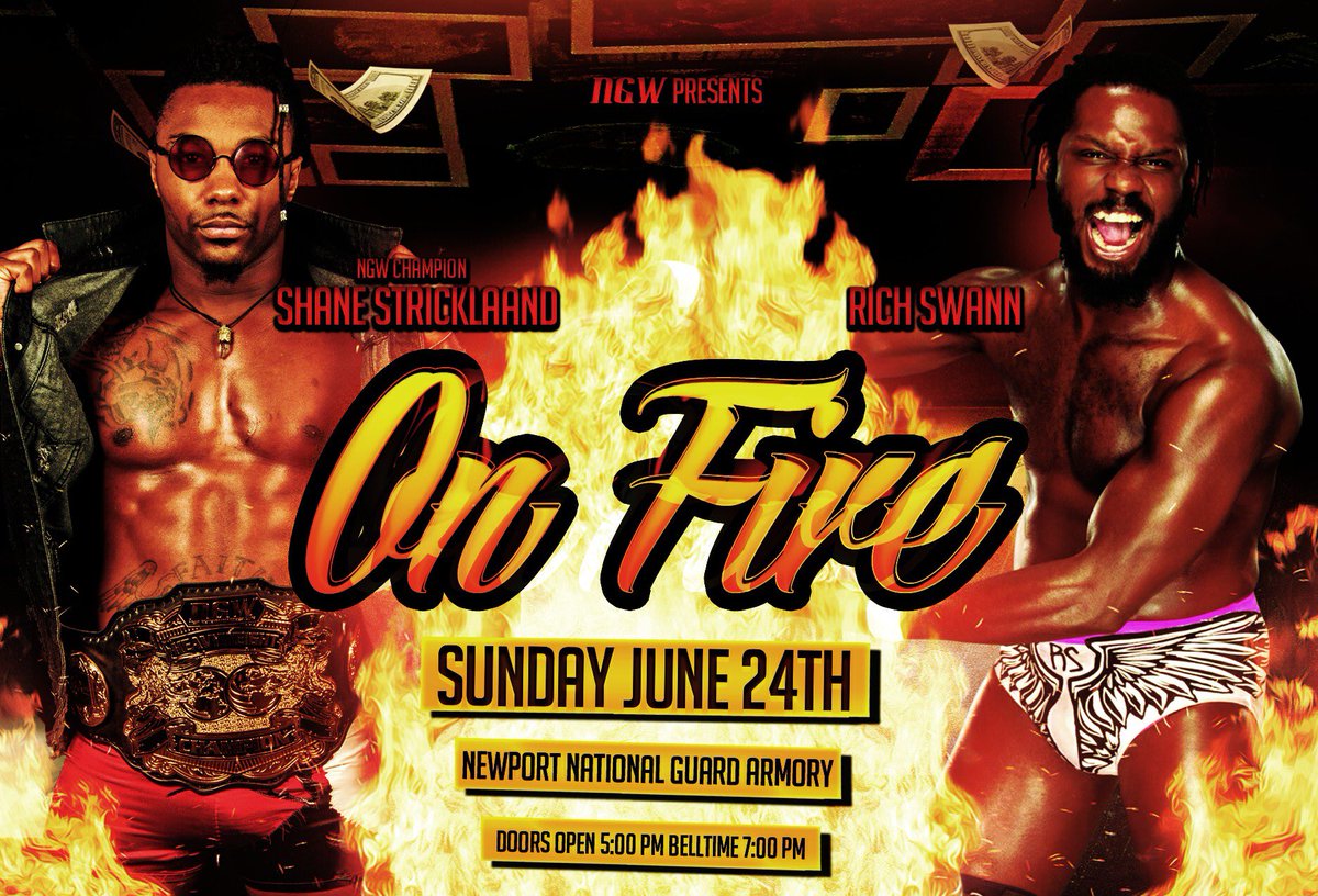 NextGenTN's tweet photo. We are 3 WEEKS AWAY from On Fire! June 24th in Newport, Tennessee!

Strickland vs Swann
Cross vs Fenix
Cryme Tyme vs War Kings 

And an appearance by WWE Hall Of Famer Jeff Jarrett!

Tickets are $15:
https://t.co/MV8ZqWMISI https://t.co/qjjKddVN8b