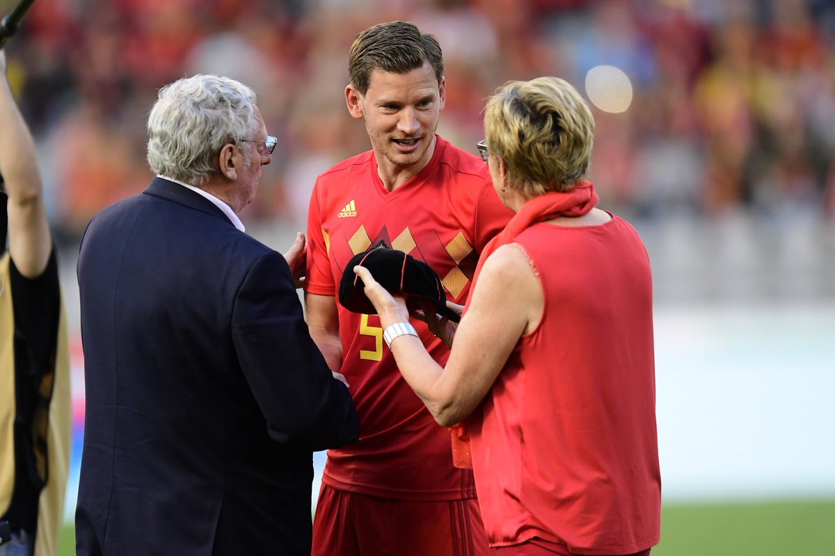 Congratulations with your milestone <a href="/JanVertonghen/">Jan Vertonghen</a> 💯🇧🇪👏! Great achievement! <a href="/BelRedDevils/">Belgian Red Devils</a> #RedTogether