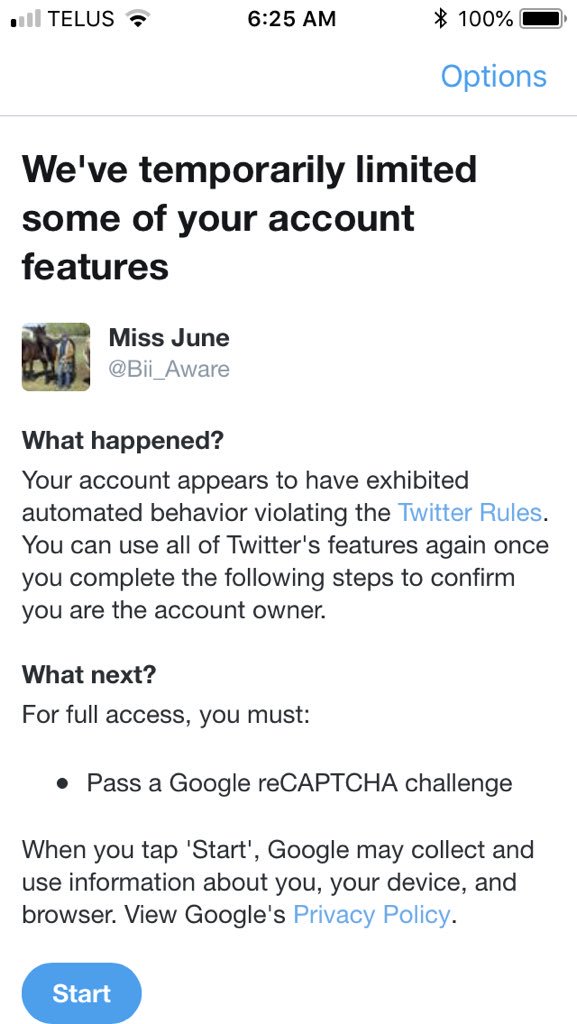 bii_june's tweet photo. Really @twitter ? None of the rules were violated. But is this more suppression of free speech for conservative minded individuals? #supressing #freespeech #Conservatives #standtall https://t.co/OaVzmtFjIe