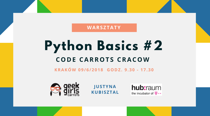 ggcarrots's tweet photo. Już za tydzień, 9 czerwca - kolejne warsztaty z programowania w 🐍Pythonie🐍 organizowane przez niezastąpiony zespół krakowskich Karotek. Zajęcia poprowadzi Justyna Kubisztal.
https://t.co/vVQ44HdQrz 👨💻👩💻
#python #programming #workshop #cracow #codecarrots https://t.co/JjFjlt7ebQ