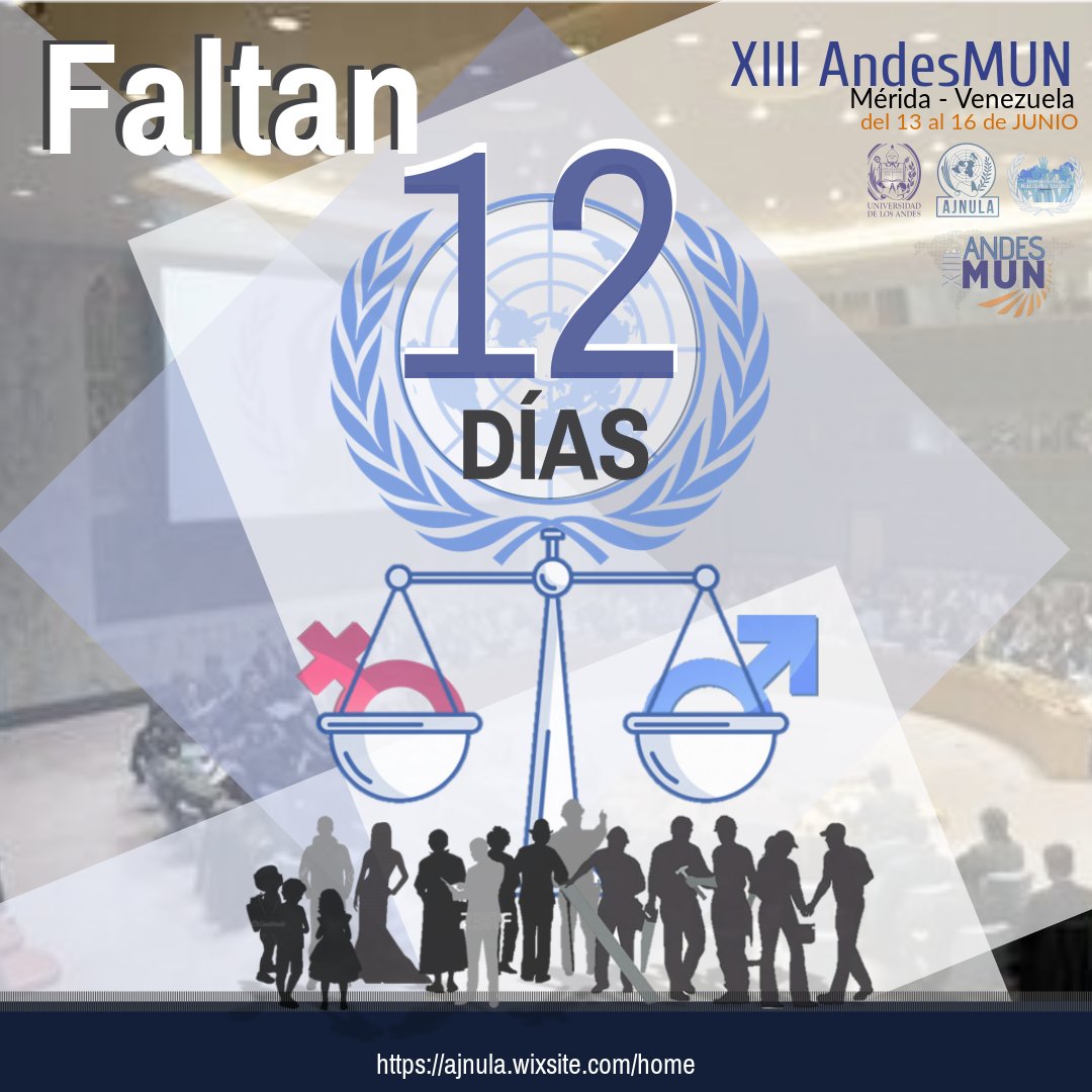 ANDESMUN's tweet photo. Ya a tan solo 12 días de nuestra #XIIIEdición del Andes Model Of United Nations. Y cuéntanos ¿Estas preparado? https://t.co/M1VrIRALGi