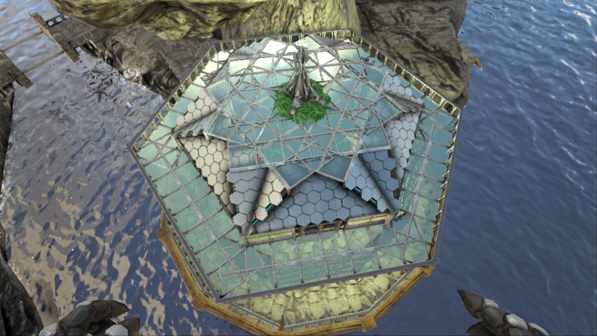 Ba333 Di Twitter クリフプラットホーム六角建築 12角と半ずらしの応用 Ark Ps4share