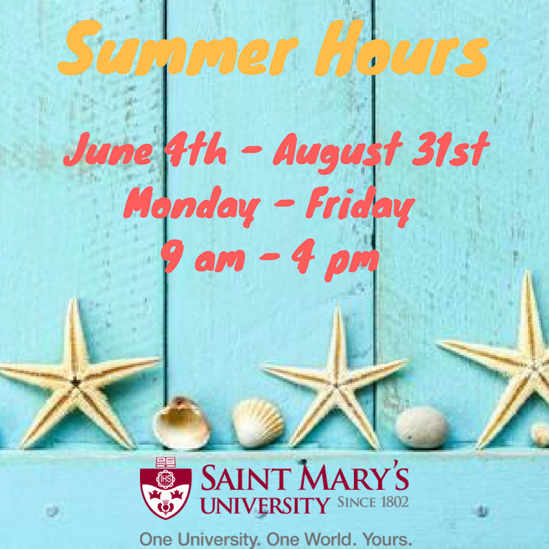 SMUBooks's tweet photo. Check out our summer hours! #smu #halifax #studentlife #summer #summerhours #bookstore https://t.co/F7bsqfQHDg