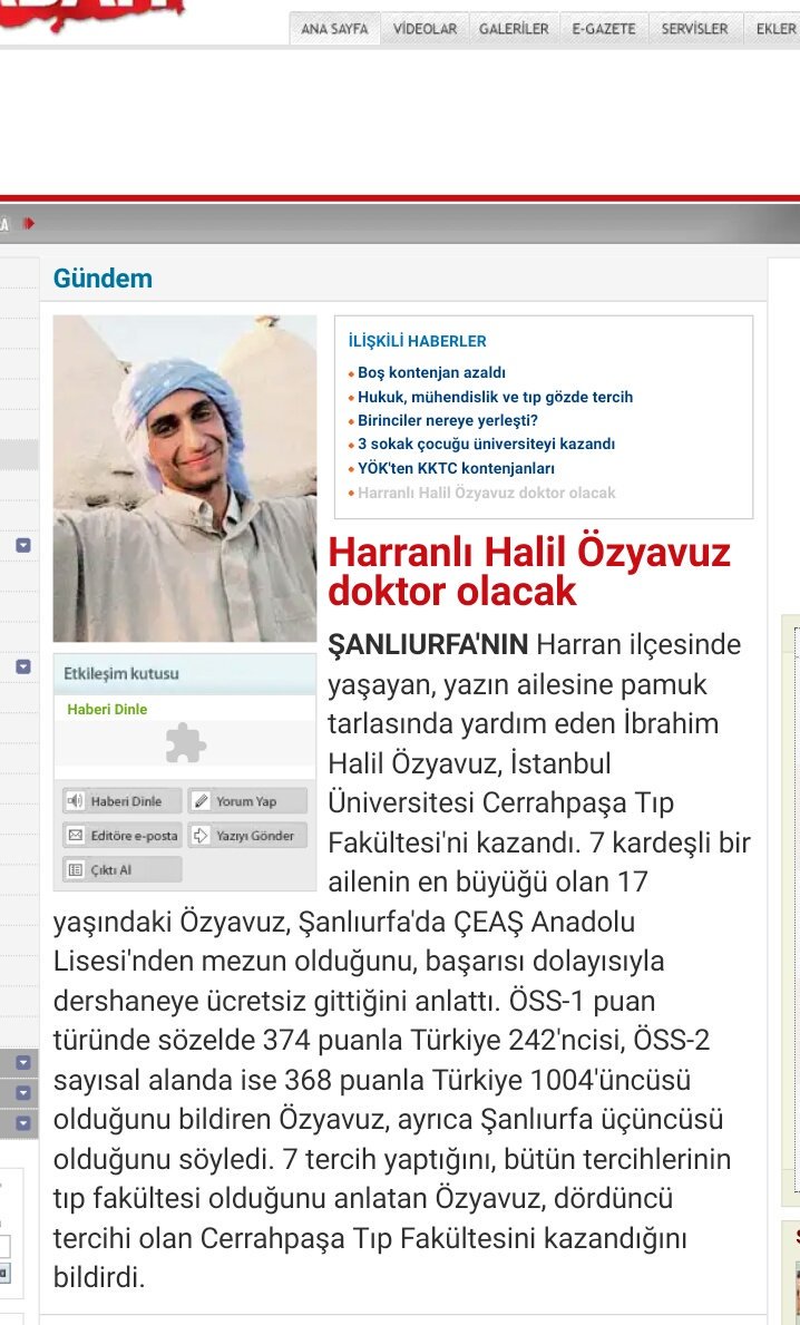Dr. İbrahim Halil Özyavuz
Harran'li . 7 kardeşin en büyüğü.
Üniversite sınavında 242 si
Cerrahpaşa 1. si 
TUS 3. sü
1 ay önce gözaltına alınıp tutuklandı ve  2 gün önce Silivri' de intihar etti!
Bugün Haseki yoğun bakımda vefat etti.
İddia Bylock.
Allah belanızı versin !