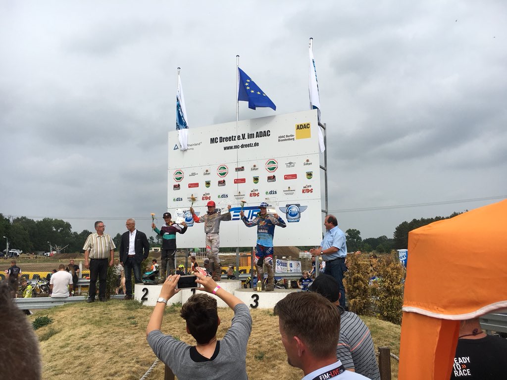 Podium EMX85 in Dreetz, Duitsland met <a href="/KNMV/">KNMV</a> coureurs Kay Karssemakers en Dave Kooiker !