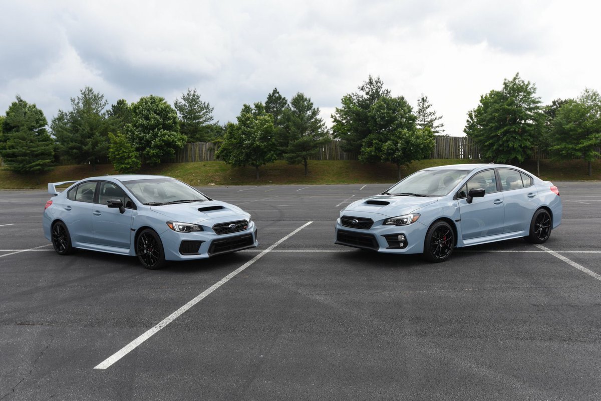 subaru_usa's tweet photo. Making their debut today at Boxerfest, the 2019 WRX and WRX STI Series.Gray. Learn more: https://t.co/3O3LteUQj8 #STI https://t.co/fBT4JPfB3y