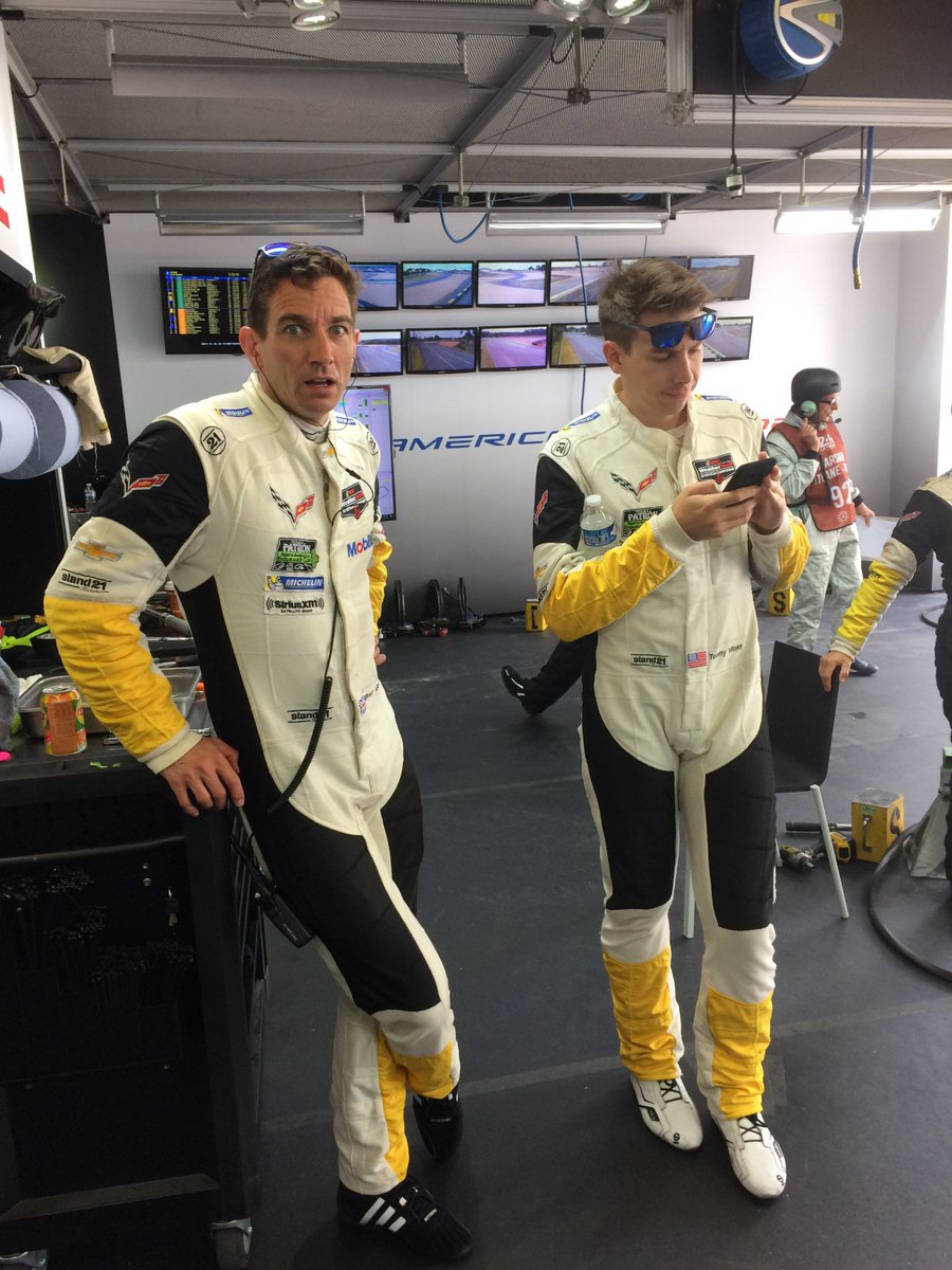 CorvetteRacing's tweet photo. Scenes from #LeMans24 #LMTest Pt. 1. Currently under a safety car w/ less than 3 hrs left in the session. #Corvette #C7R @TeamChevy @24hoursoflemans @AntonioGarcia_3 @olivergavin @TommyMilner https://t.co/r8r12qjBme