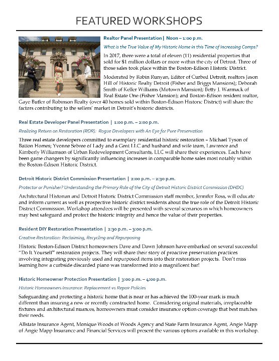 BostonEdisonDet's tweet photo. Just two weeks away!  If you own a historic home and need resources, advice and/or information, you won't want to miss our Home Preservation Fair! https://t.co/XXJoUqREG2