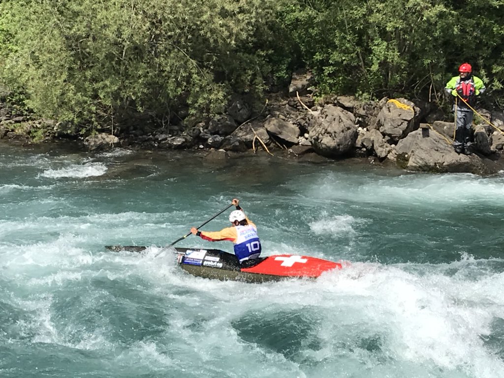 Another Swiss paddler from the C1 Men team #ICFwildwater