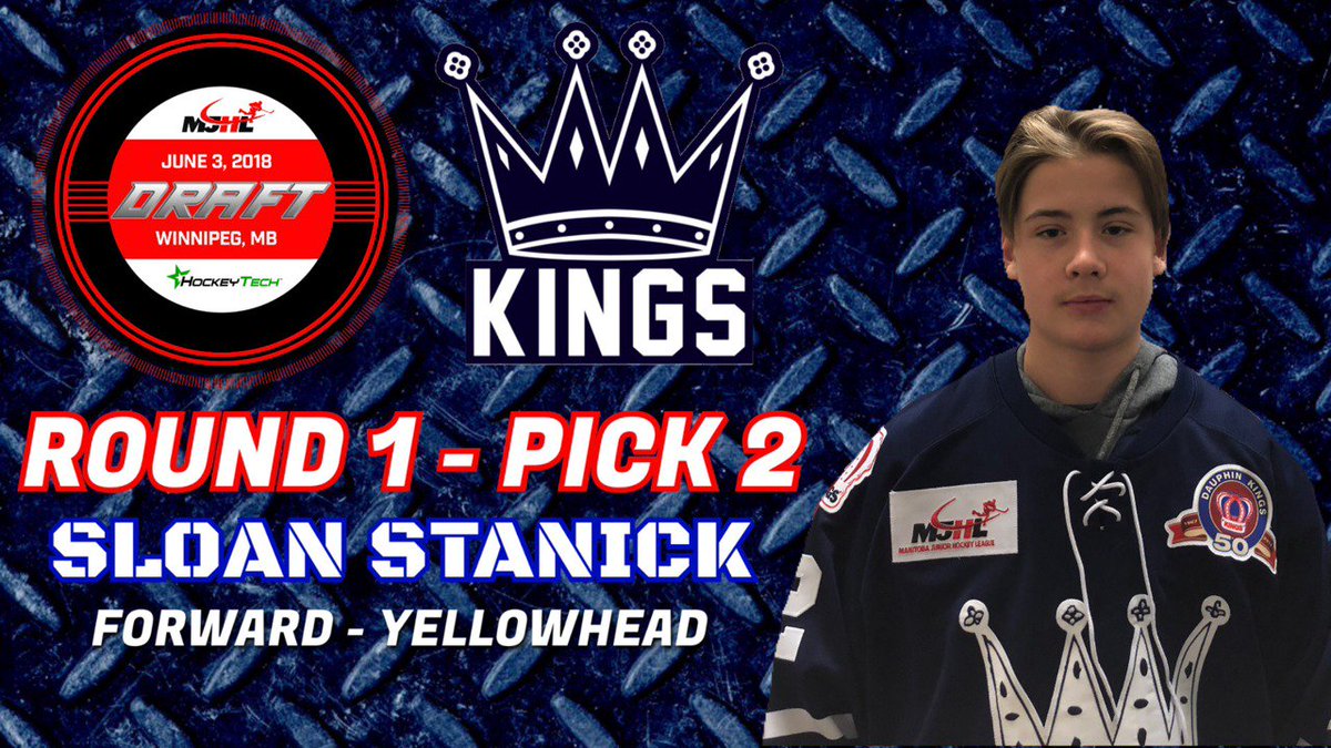 With our FIRST PICK (2nd OVERALL) in the #MJHLDraft we're happy to select SLOAN STANICK from Yellowhead. #RiseAgain 👑