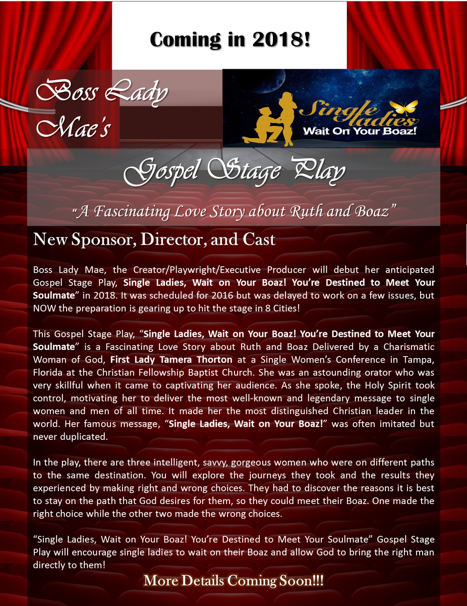 SLWOYB2016's tweet photo. More details coming about this gospel stage play. The website just launched with more details to be added
https://t.co/Df561NuR4M https://t.co/0z7W0t4EBz