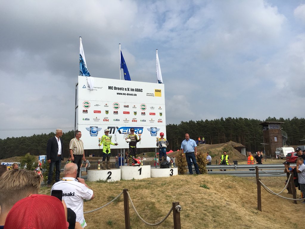 Podium EMX65 in Dreetz, Duitsland met Bradley Mesters en Lotte van Drunen !