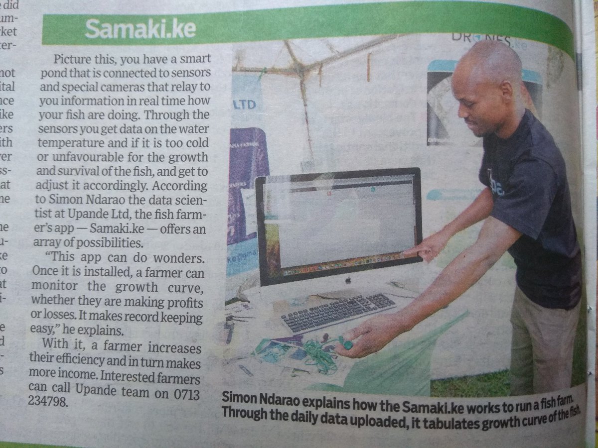 Great to see <a href="/upande/">Upande</a> product featured in yesterday's <a href="/StandardKenya/">The Standard Digital</a> following our participation in last week's <a href="/eadigitalfarmer/">EA Digital Farmer</a> #conference at <a href="/kalromkulima/">KALRO</a> grounds <a href="/bmurgor/">Bernadette Murgor</a> <a href="/kiringaik/">Kiringai Kamau</a> <a href="/shadrackagaki/">Shadrack Agaki 🇰🇪</a> @SmartFarmer_Mag <a href="/iAlen/">A🏌️‍♂️</a> #AgricTechTalkKE. Kudos <a href="/KaruguDev/">Karugu</a> <a href="/Sndarao/">simon ndarao</a> @VipimoNet.